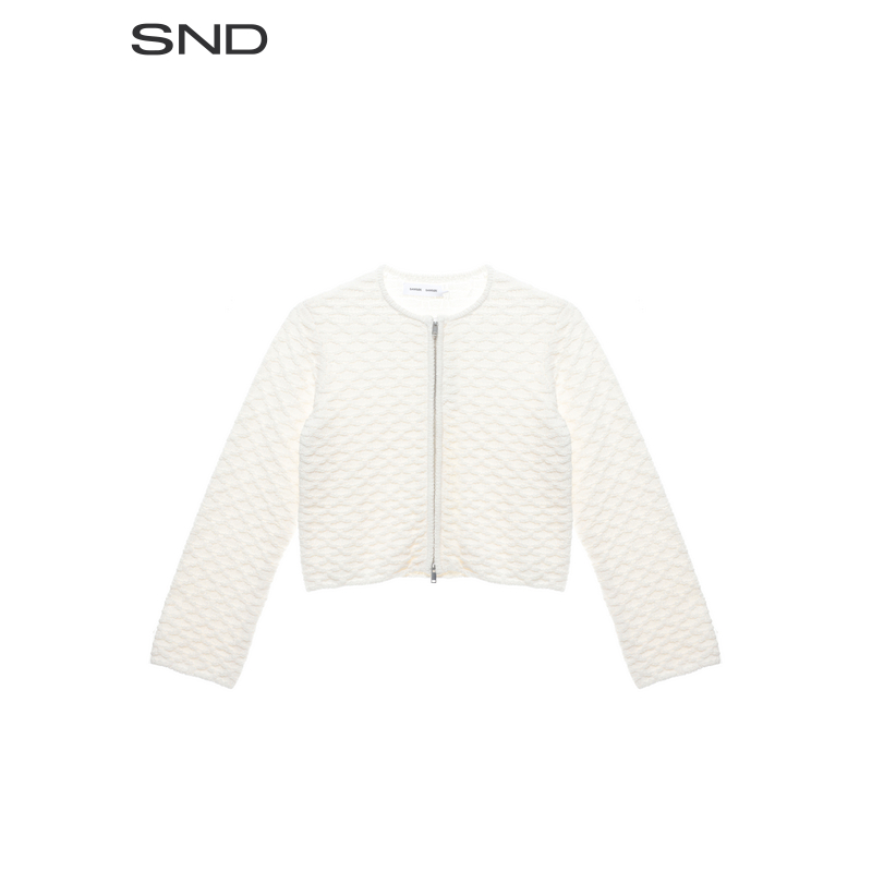 【SAMSOE SAMSOE 设计师品牌】SND PF25 肌理感圆领ZZ开衫