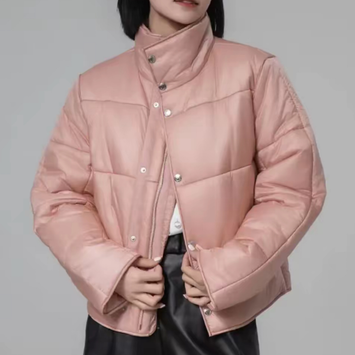 AMASS/阿玛施新款黑金热能速暖高奢短款新雪丽发热棉服 5400618