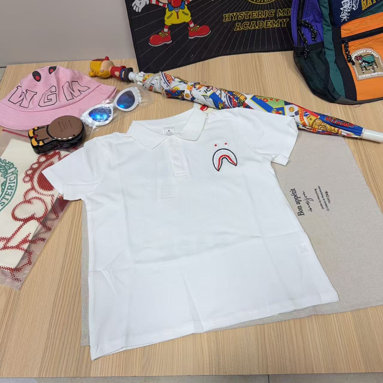 7445【凹凸印花】时尚休闲夏季儿童POLO短袖