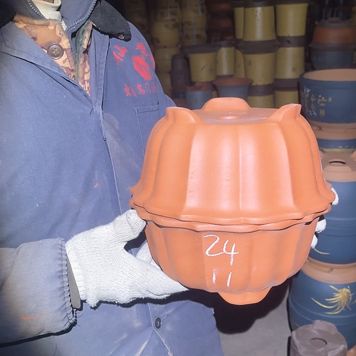 紫砂紫砂花盆和花盆