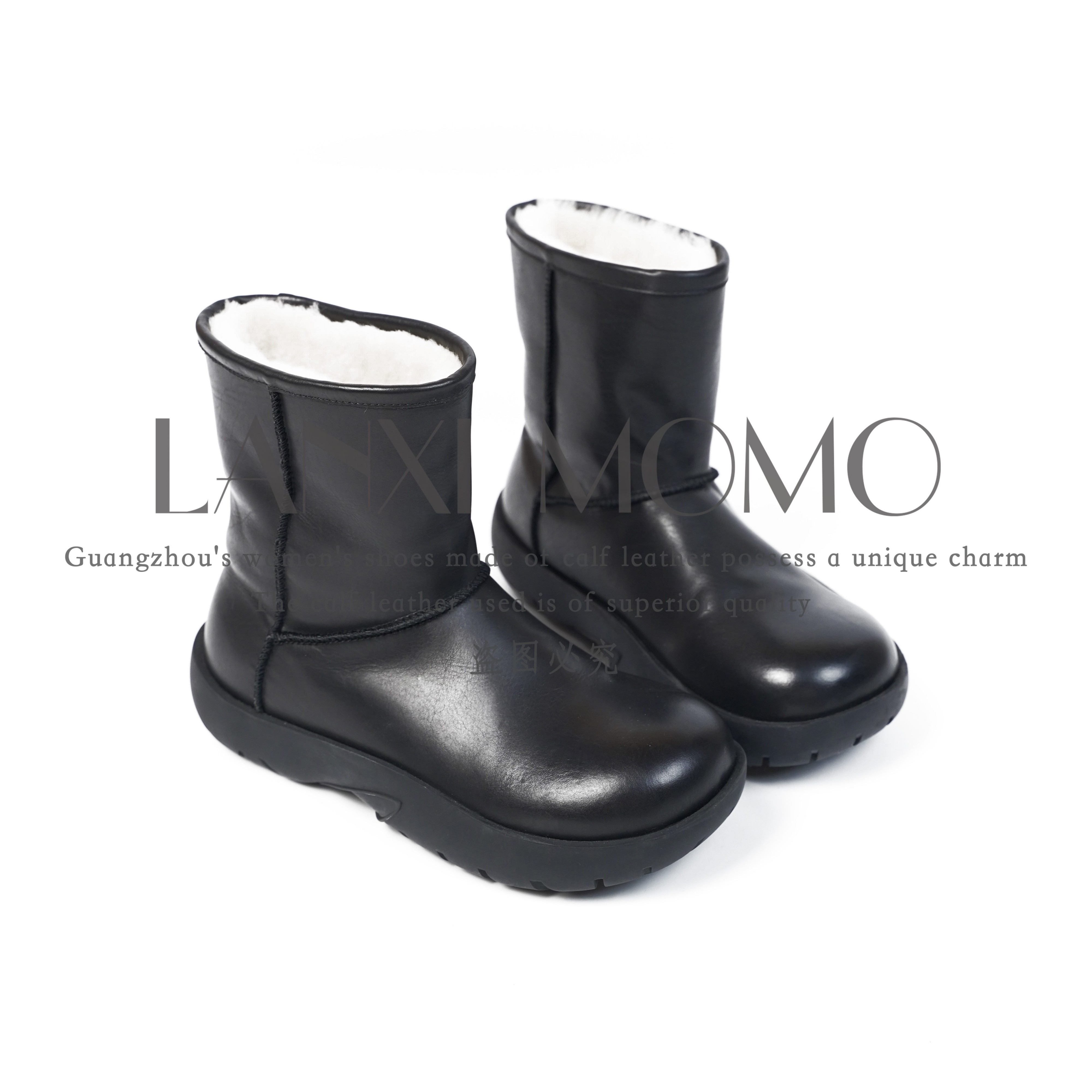  【LANXI MOMO】时尚百搭防水厚底加绒加厚保暖雪地靴25XZ743LX