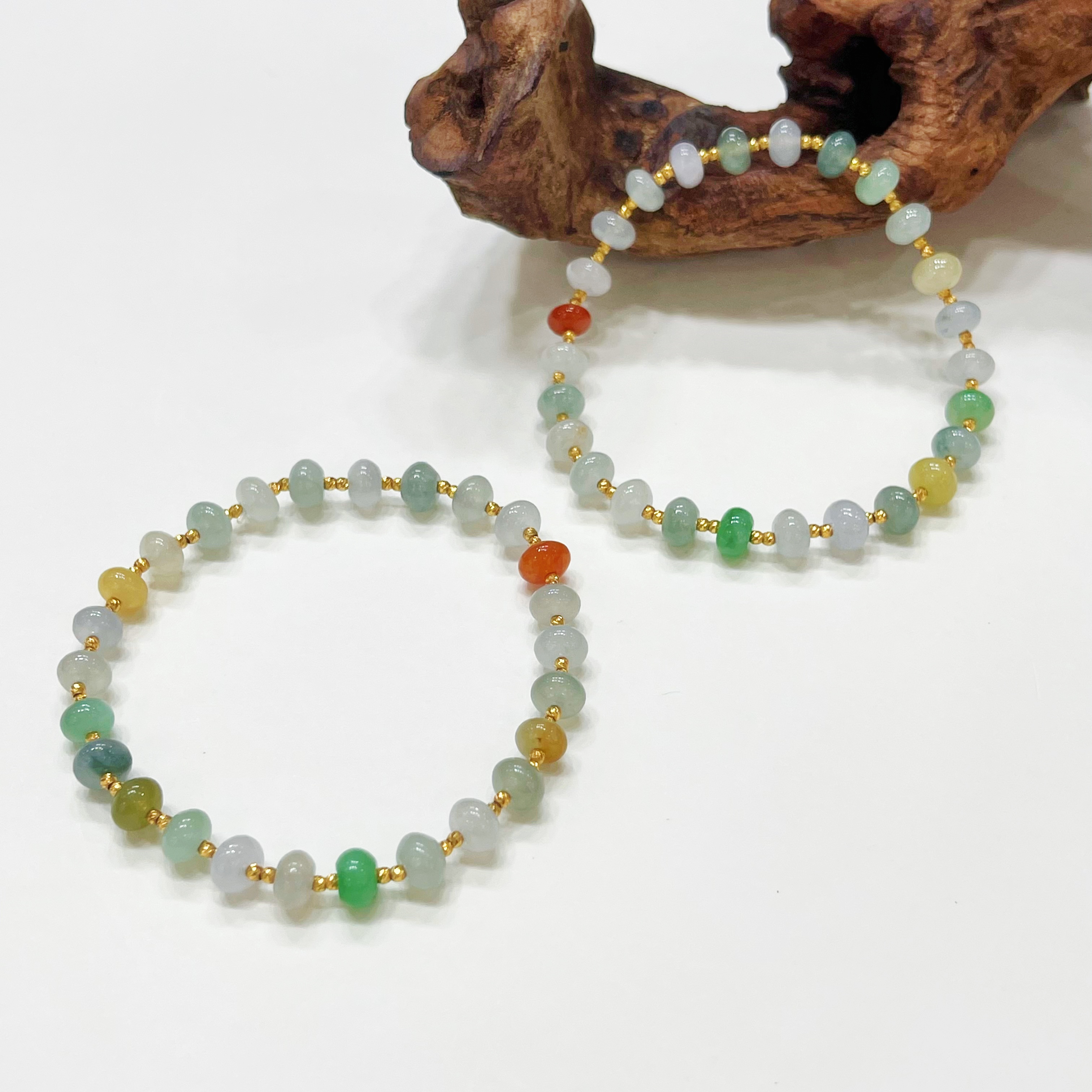 【小宝珠宝】18 S38095-翡翠DIY单圈手串-多样性发其一-5.5mm