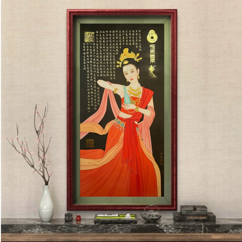 《平安喜乐》敦煌画派井灏先生作品