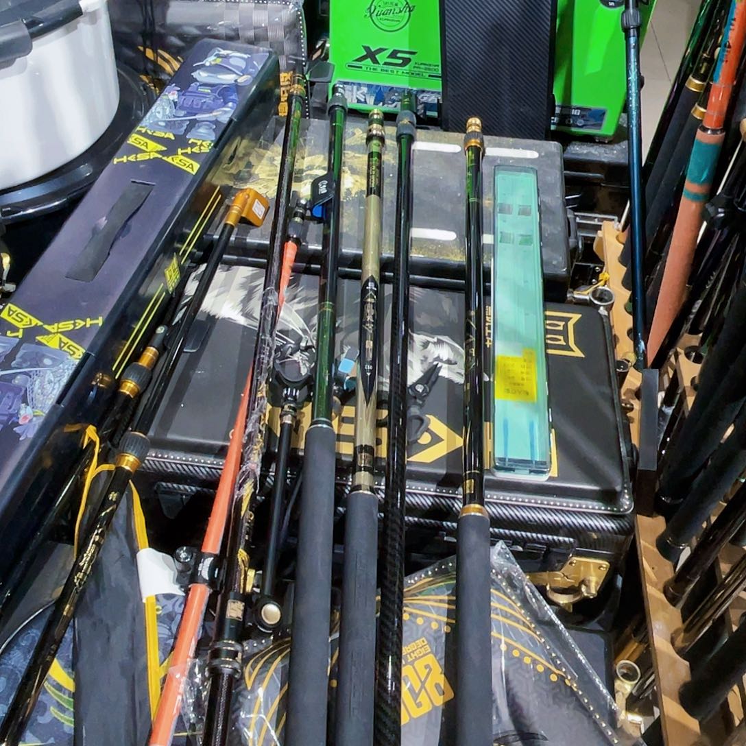 茅草九天揽月210抄网杆金色