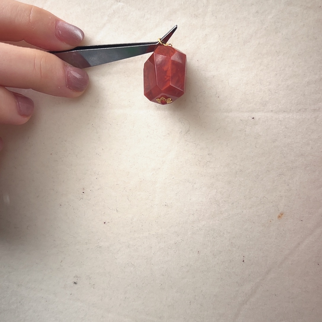 南红玛瑙18K金镶嵌吊坠(不含链)