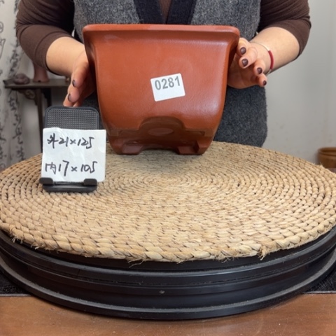 紫砂花盆年终福利清水仿古四方0281