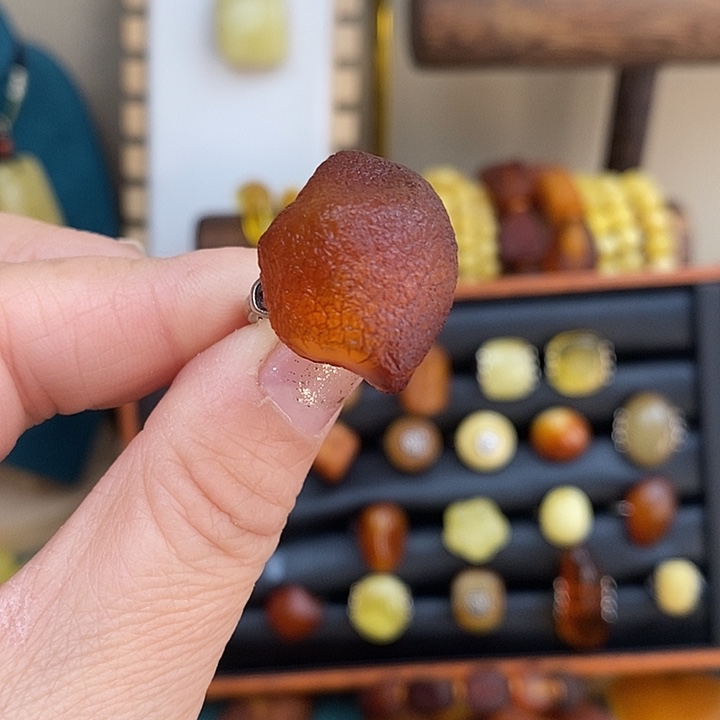 菜***简蜜蜡未镶嵌颈饰戒指