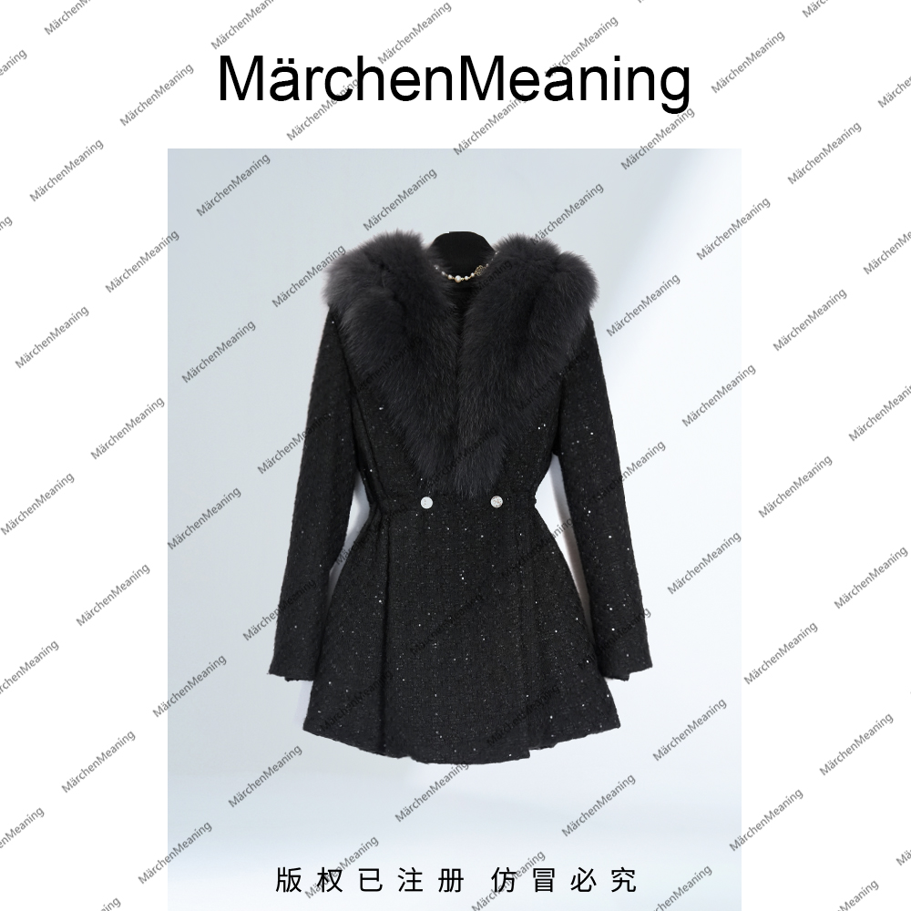 冬季新款淑女风一手长款常规纯色女装黑色羽绒服大海