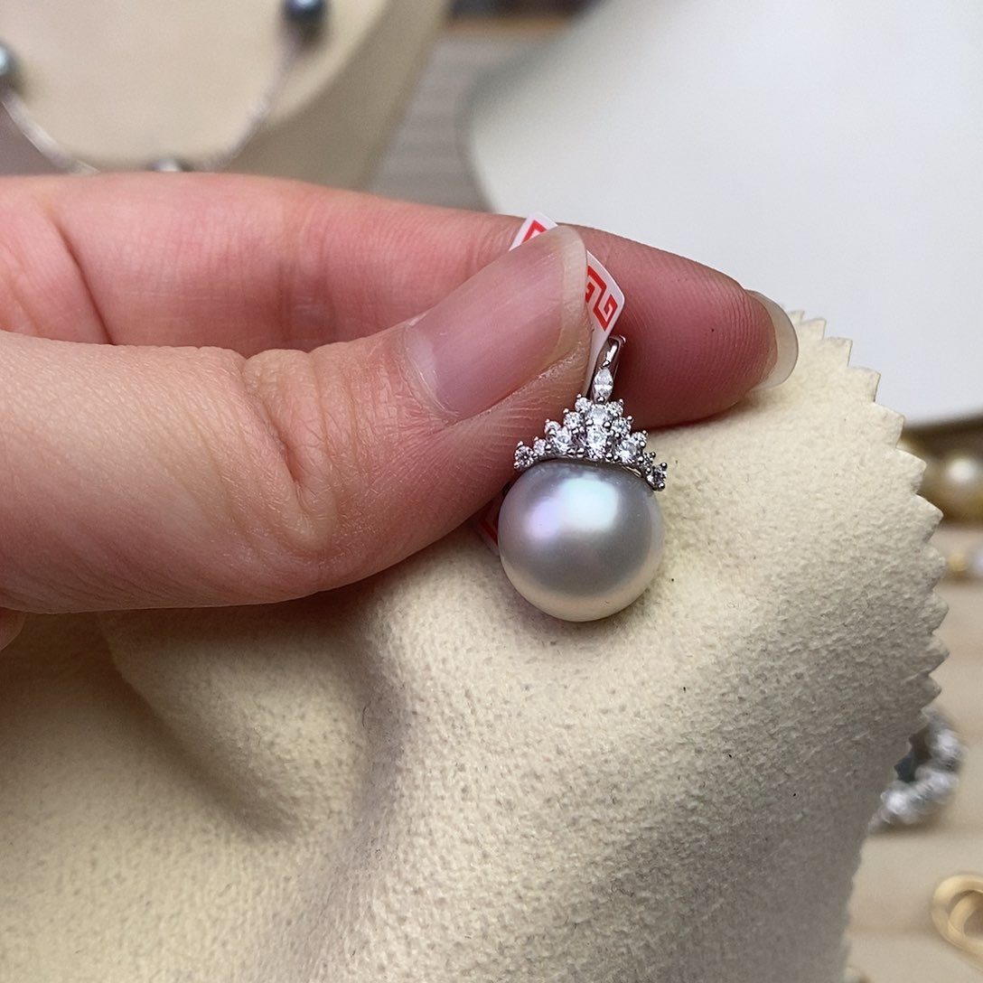 海水珍珠颈饰银S925镶嵌