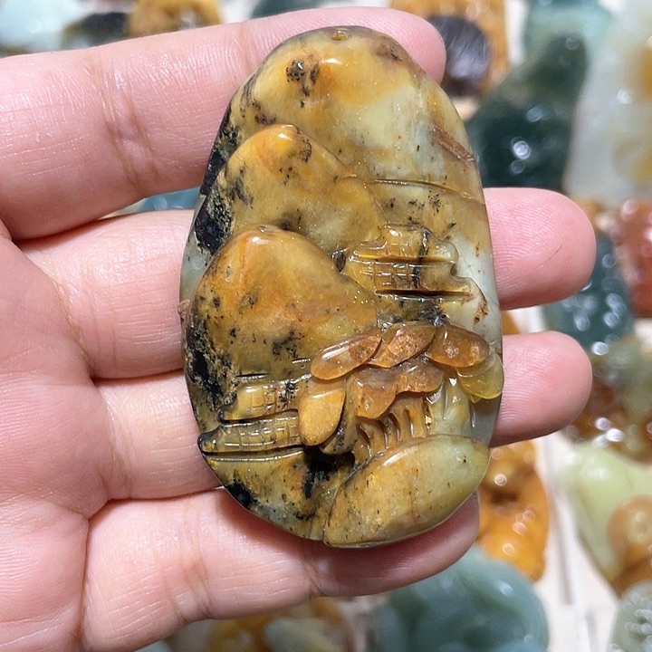 岫玉吊坠(不含链)未镶嵌