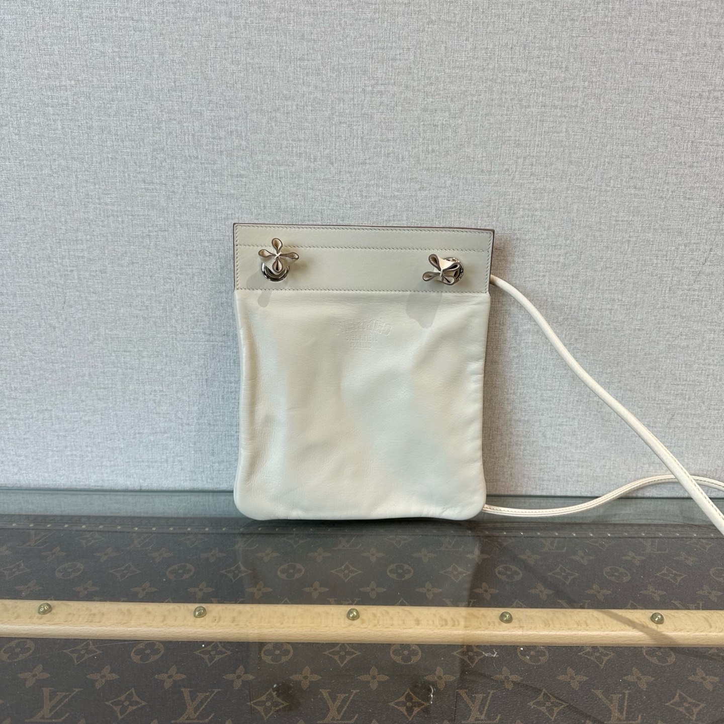 95新 Hermes/爱马仕 仕奶昔白Aline mini单肩斜挎包 05275