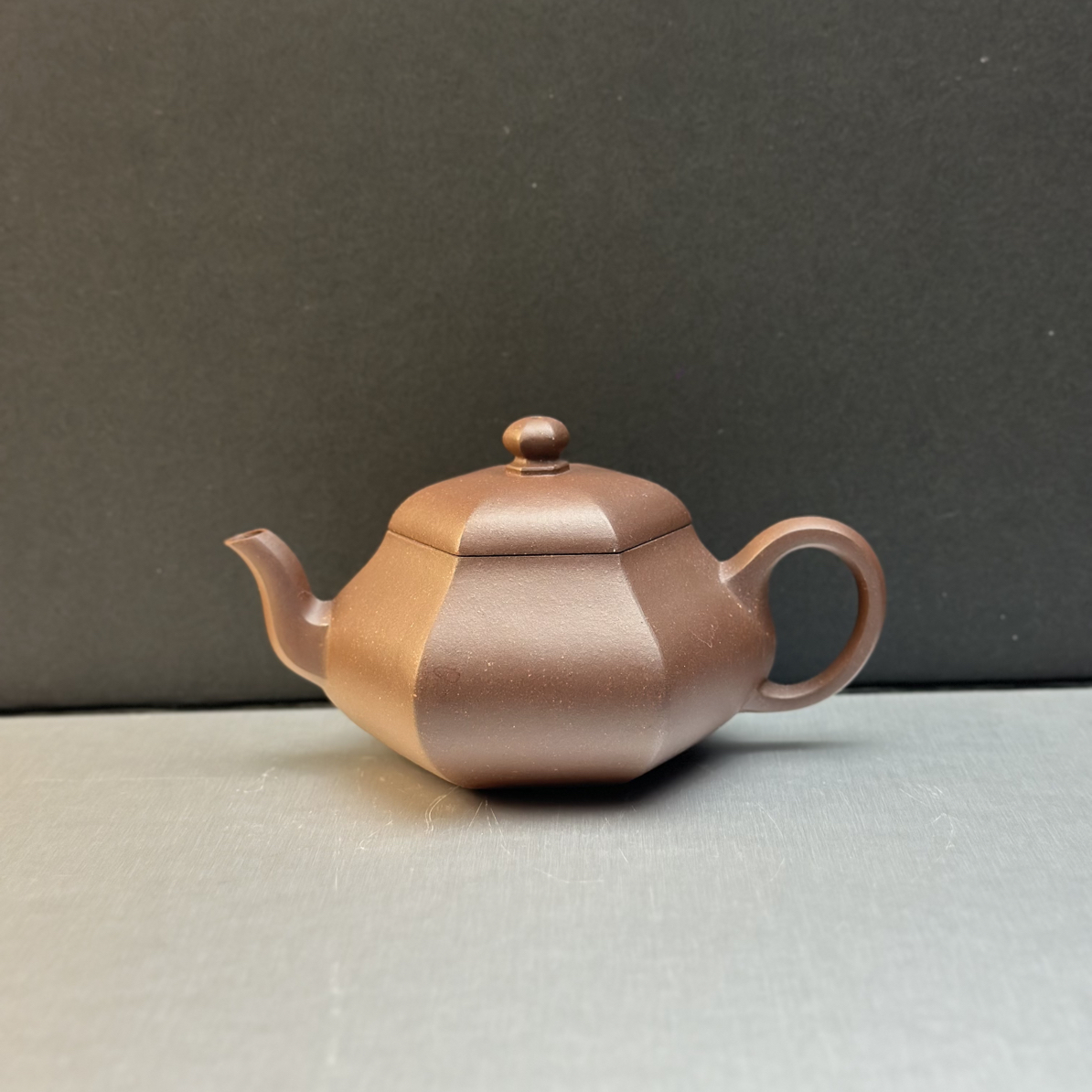 原矿老紫泥·全手工六方梨形壶120cc内推10