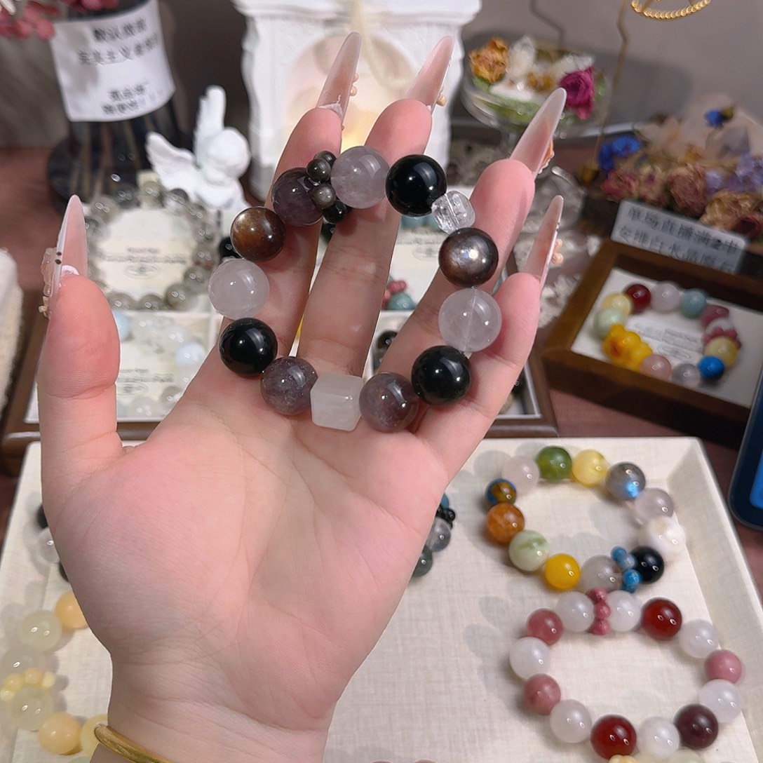 水晶手链合金天然水晶手串多样性发其一