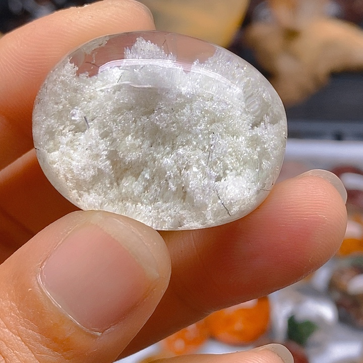 水晶幽灵蛋面未镶嵌阿***～