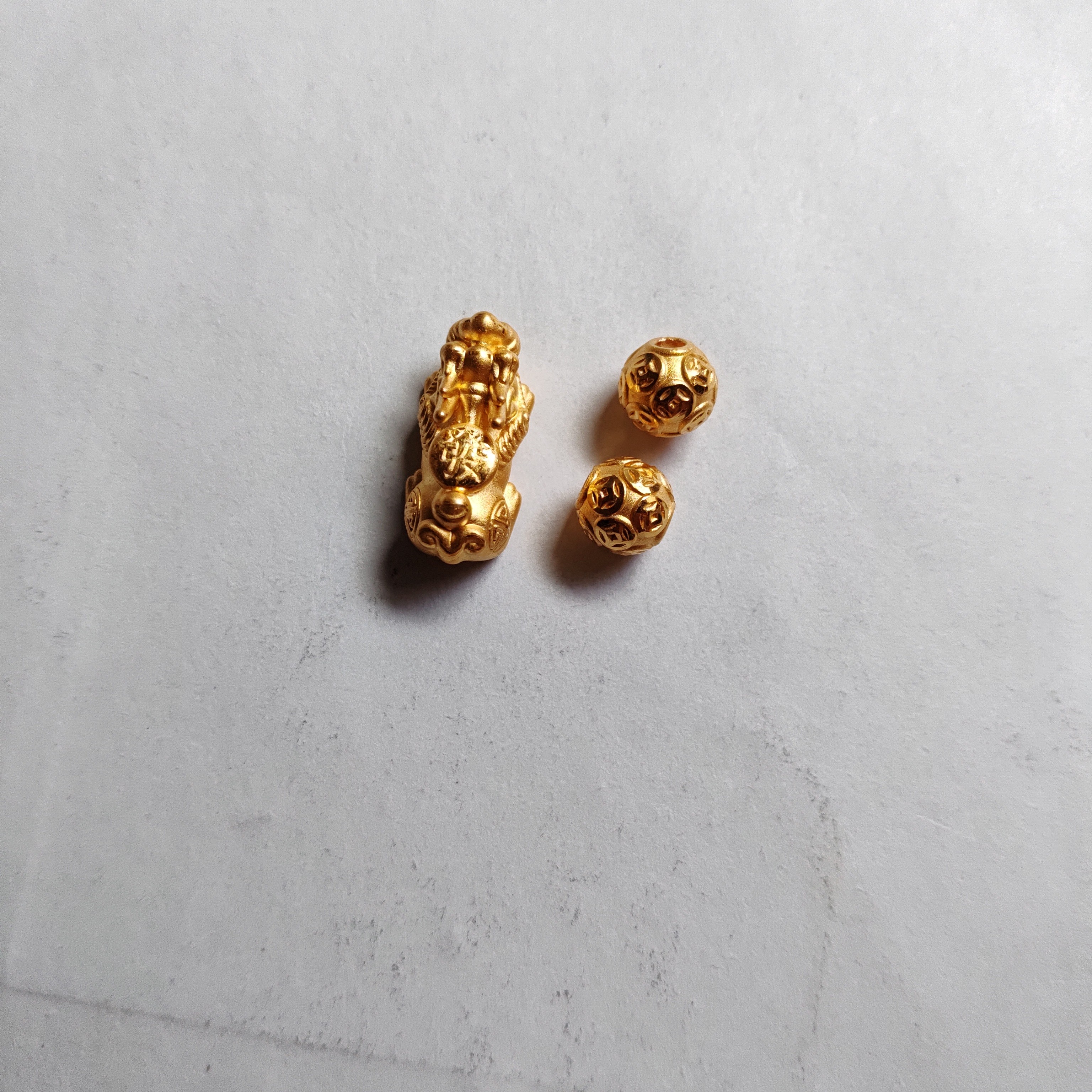 金元宝足金999貔貅珠子首饰