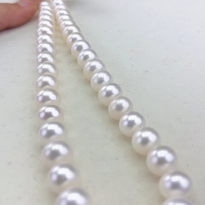 淡水珍珠颈饰银S925镶嵌10➕冷白