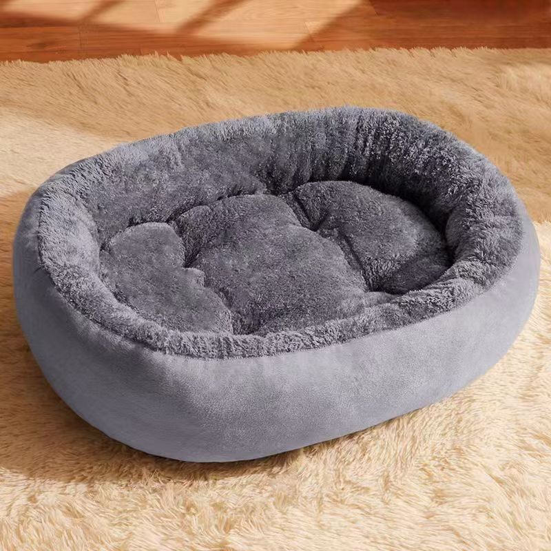 猫窝冬季保暖椭圆窝床睡垫四季通用大号宠物窝冬天小型犬狗窝TF⓪