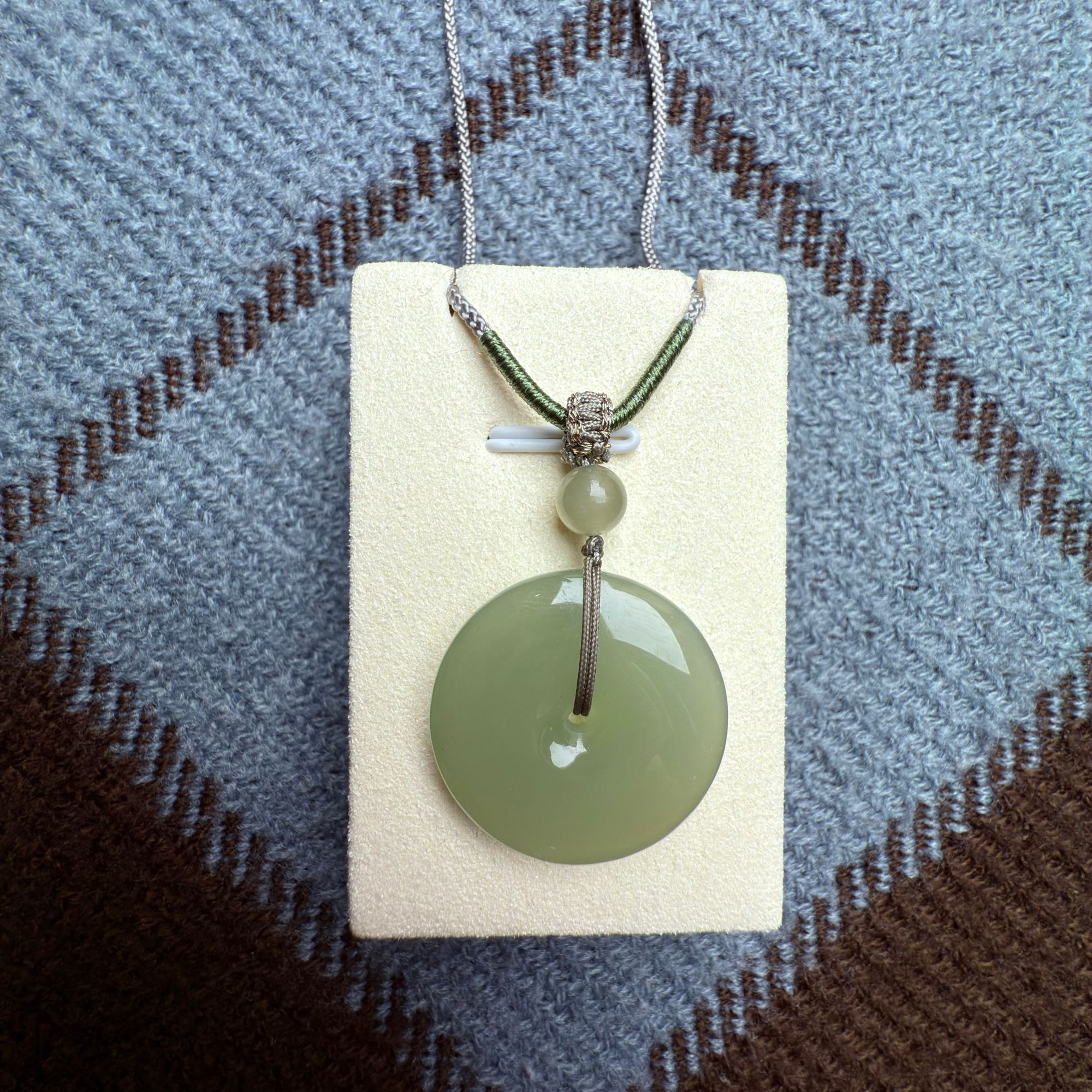 精美百搭款  和田玉平安扣吊坠 （多样性发其一）