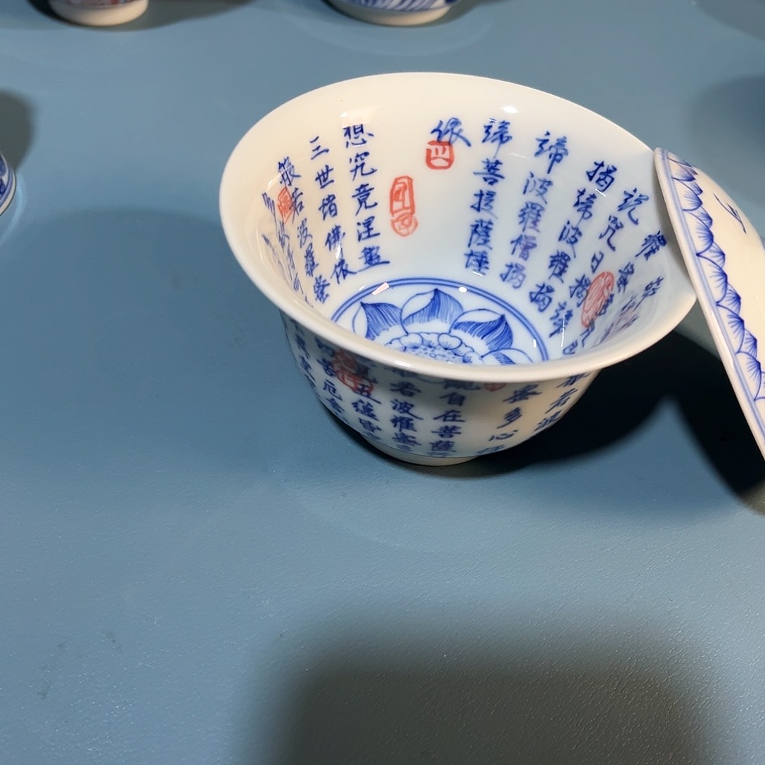 錡镇堂手工手绘盖碗