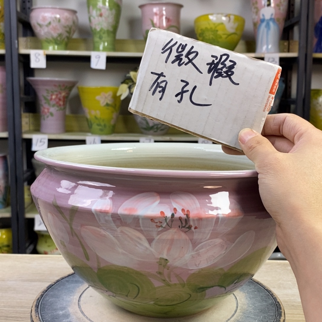 景德镇手工手绘陶瓷花盆