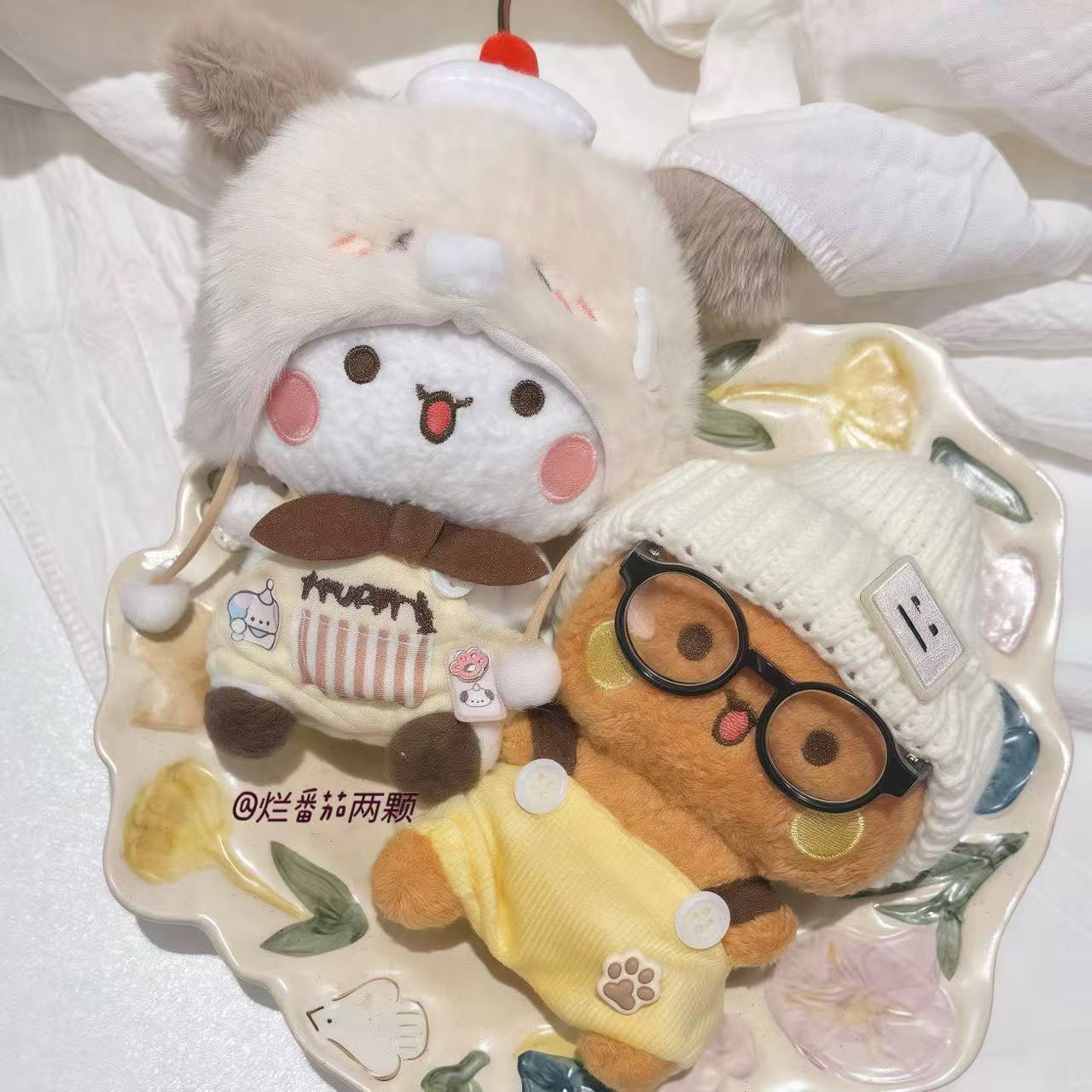 一二布布10cm可爱毛绒公仔挂件钥匙扣摆件情侣玩偶礼物摆件