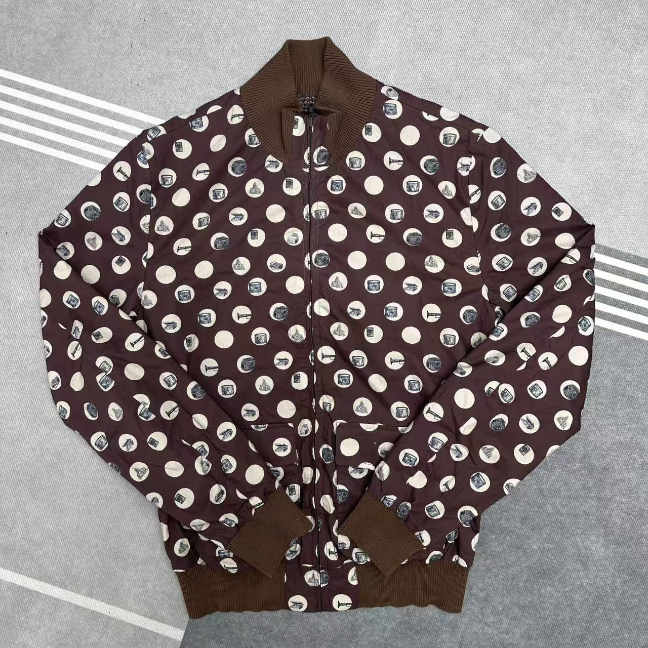 未使用 maje 杜嘉班那男士夹克双面穿碎花满印外套秋冬休闲