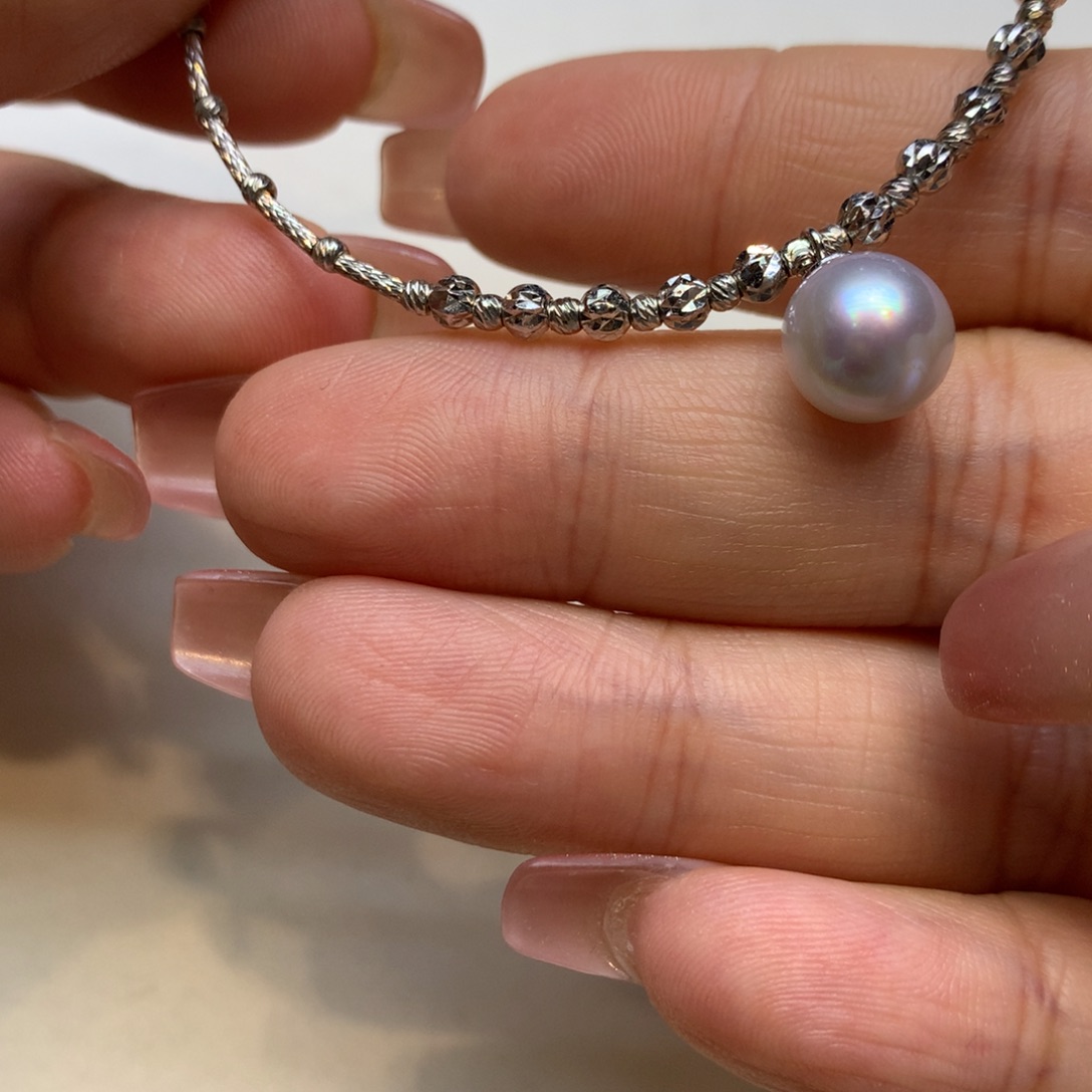 银S925镶嵌手链海水珍珠