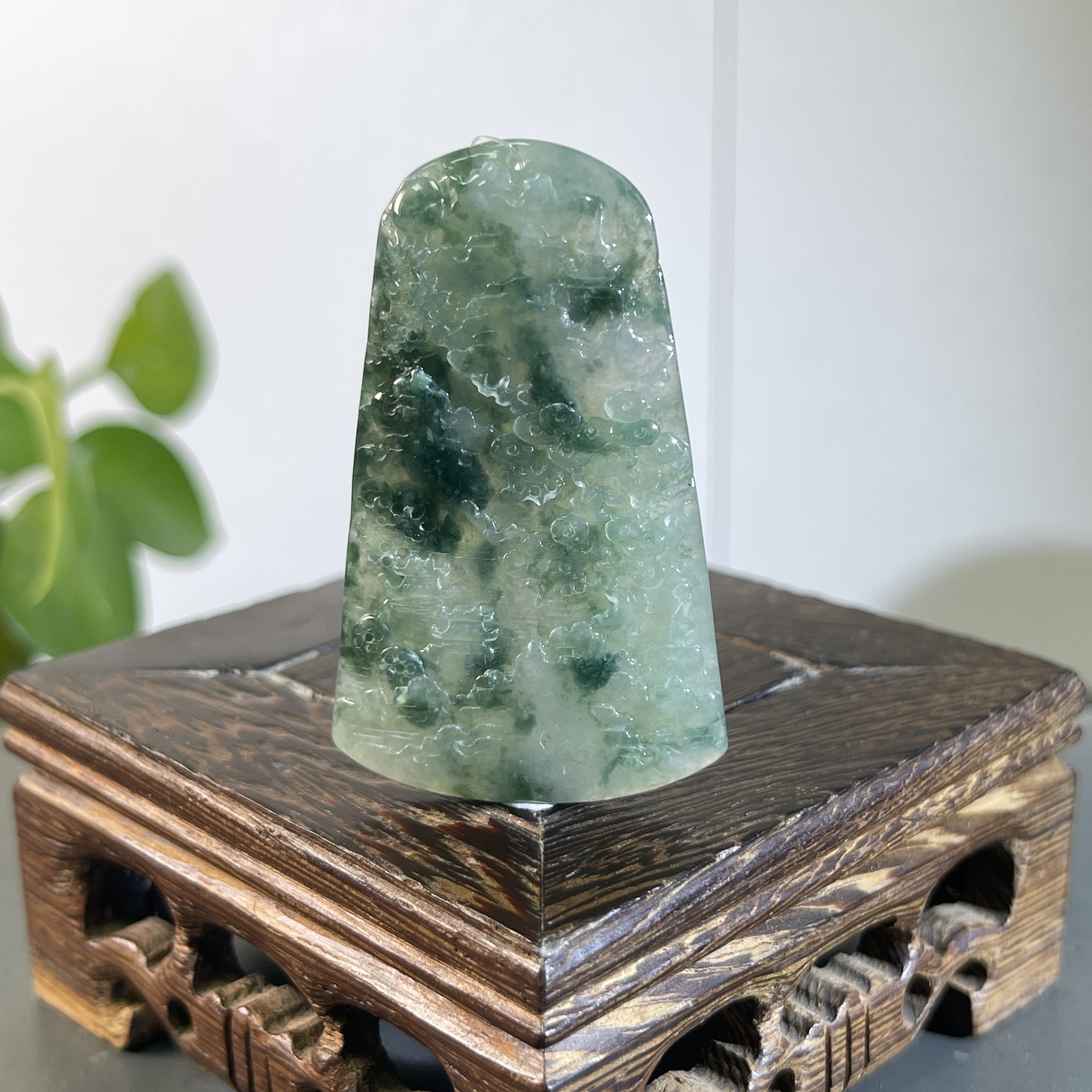 JXB05-104 天然缅甸A货翡翠 山水牌