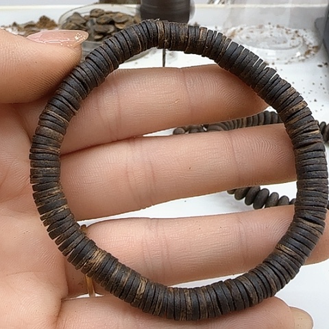 沉香手串乌身老料全沉水药片06 6克