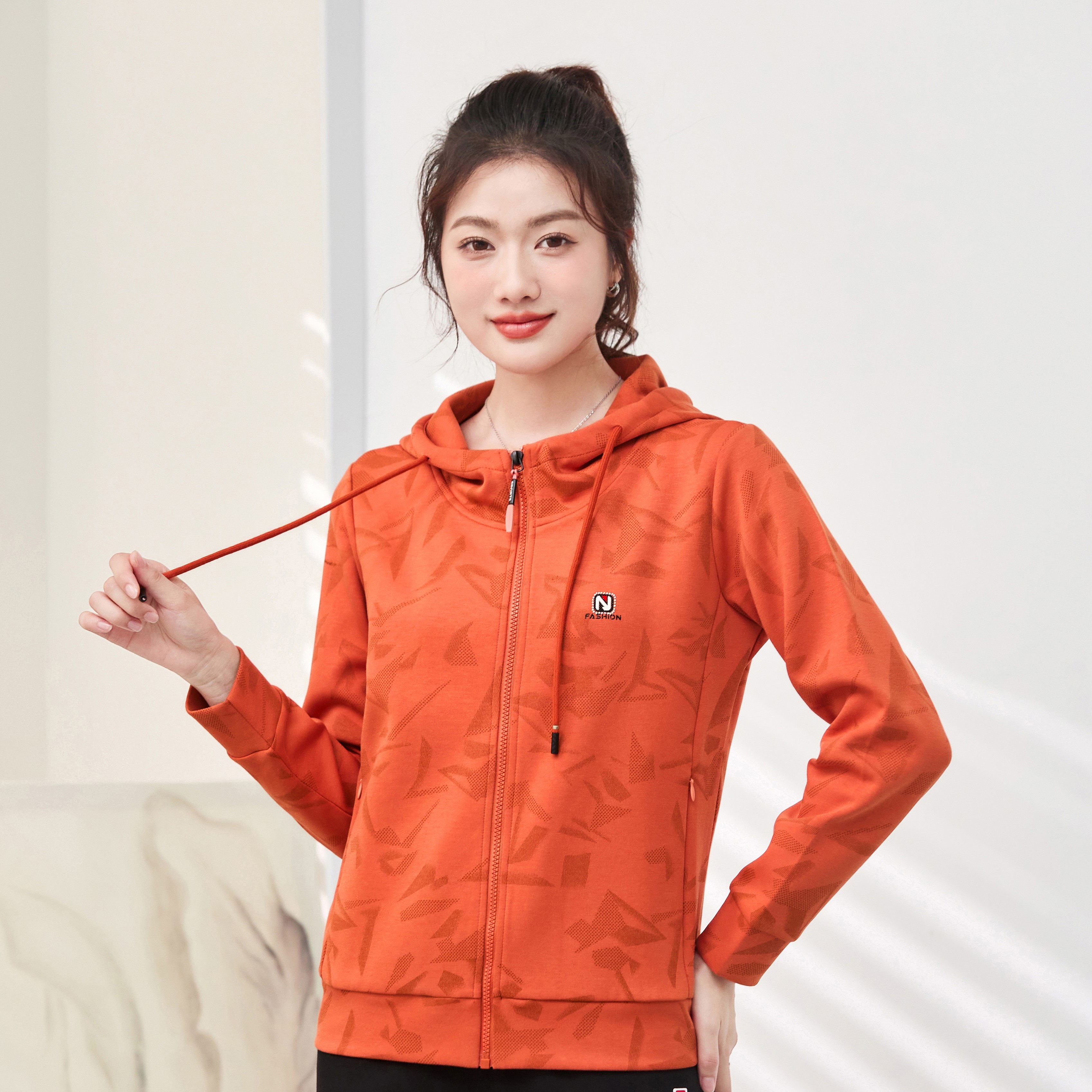 6738#新款连帽休闲百搭运动上衣