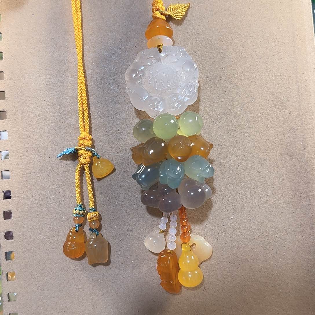 玛瑙/玉髓汽车挂件未镶嵌@****?