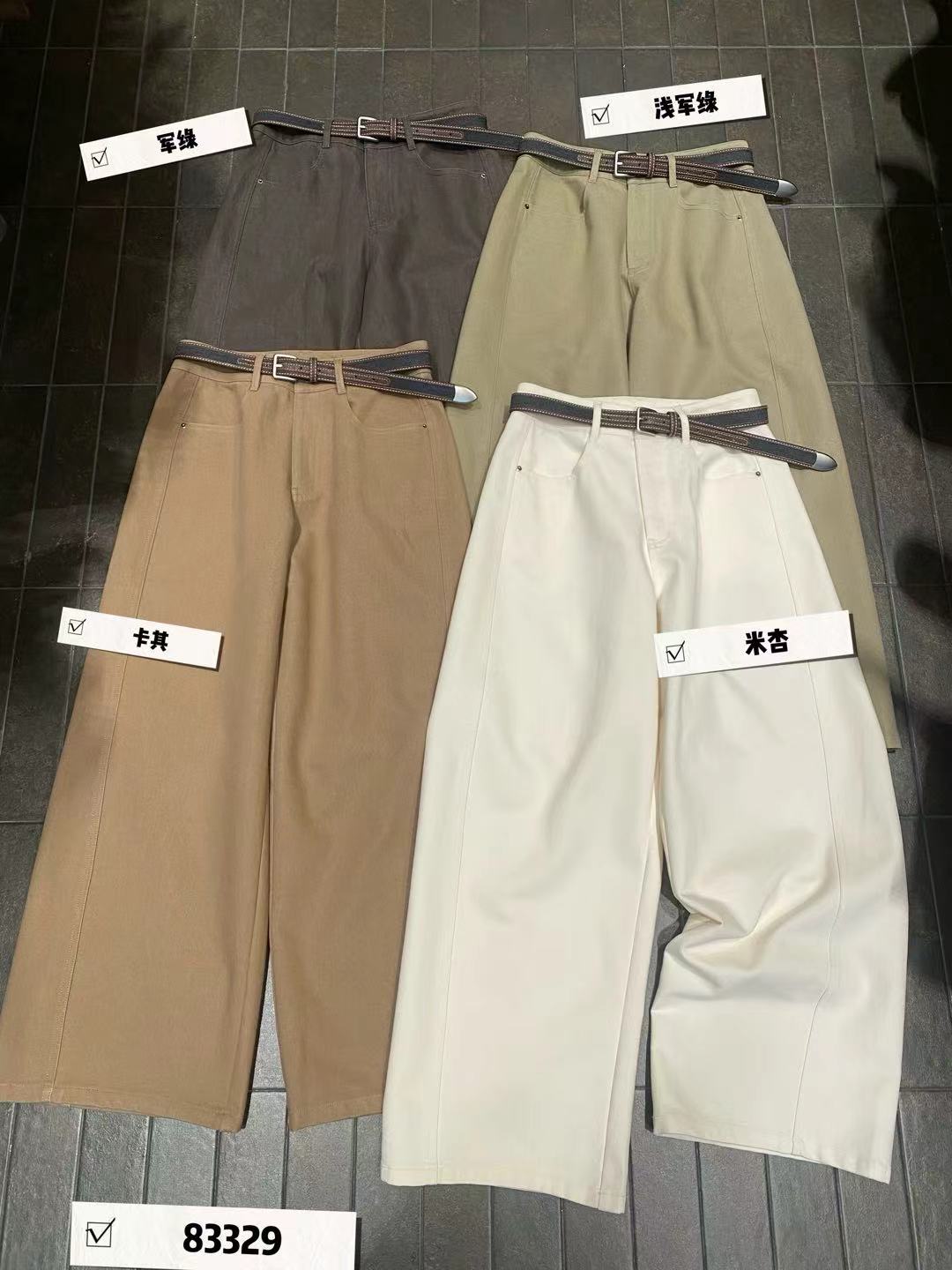 T台-83329-时尚百搭慵懒风垂感阔腿裤