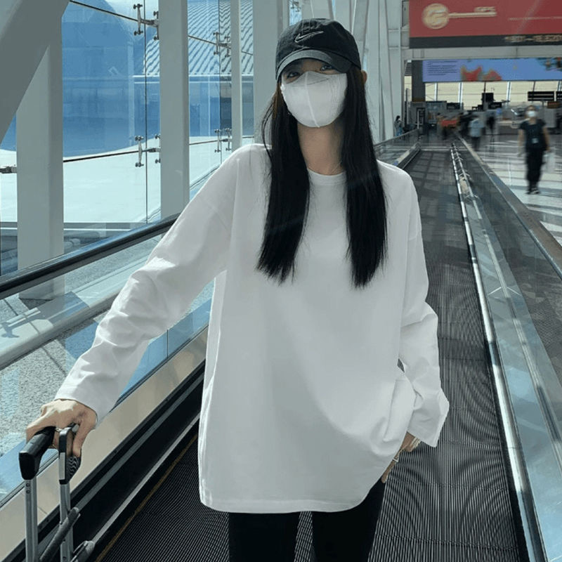 珊珊同款内搭纯棉T恤休闲百搭韩版抗皱