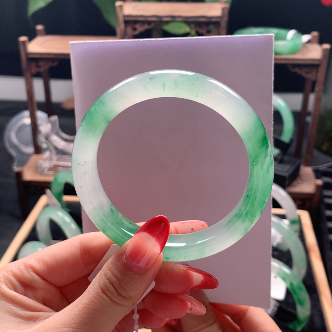 石英质玉手镯58未镶嵌@**文