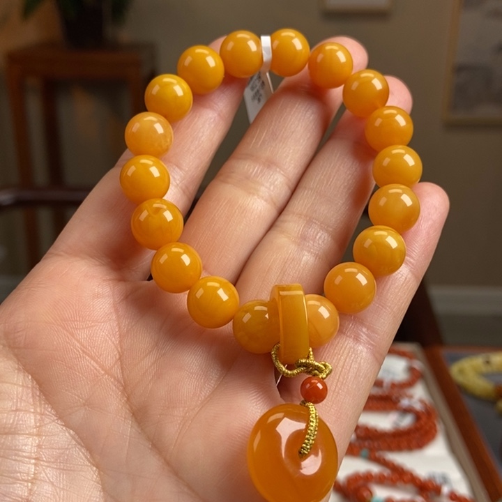 琥珀手链未镶嵌蜜蜡手串10