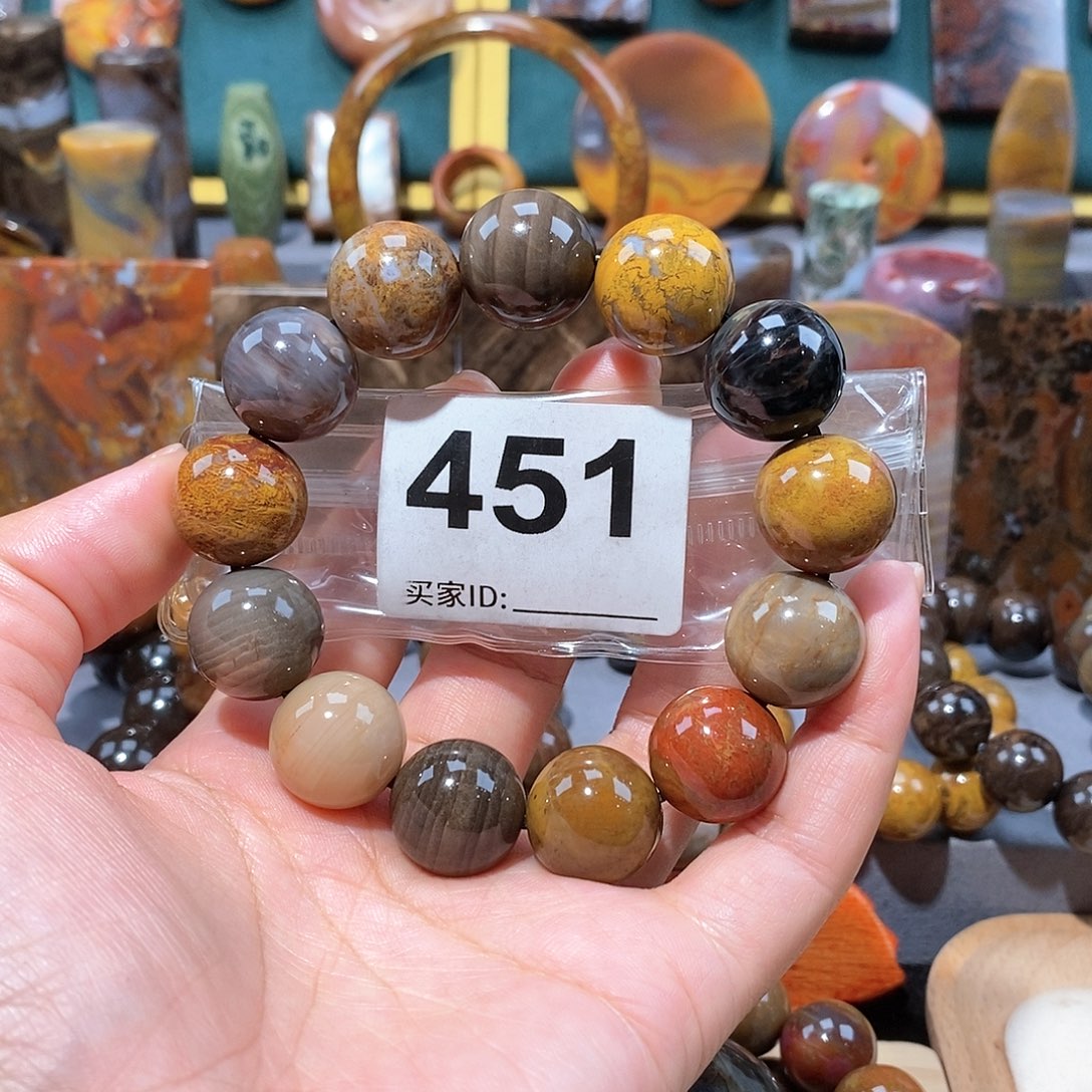 硅化玉天然北票硅化玉手串未镶嵌天然北票硅化玉手串