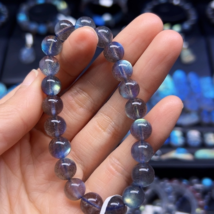 拉长石手串未镶嵌9左右