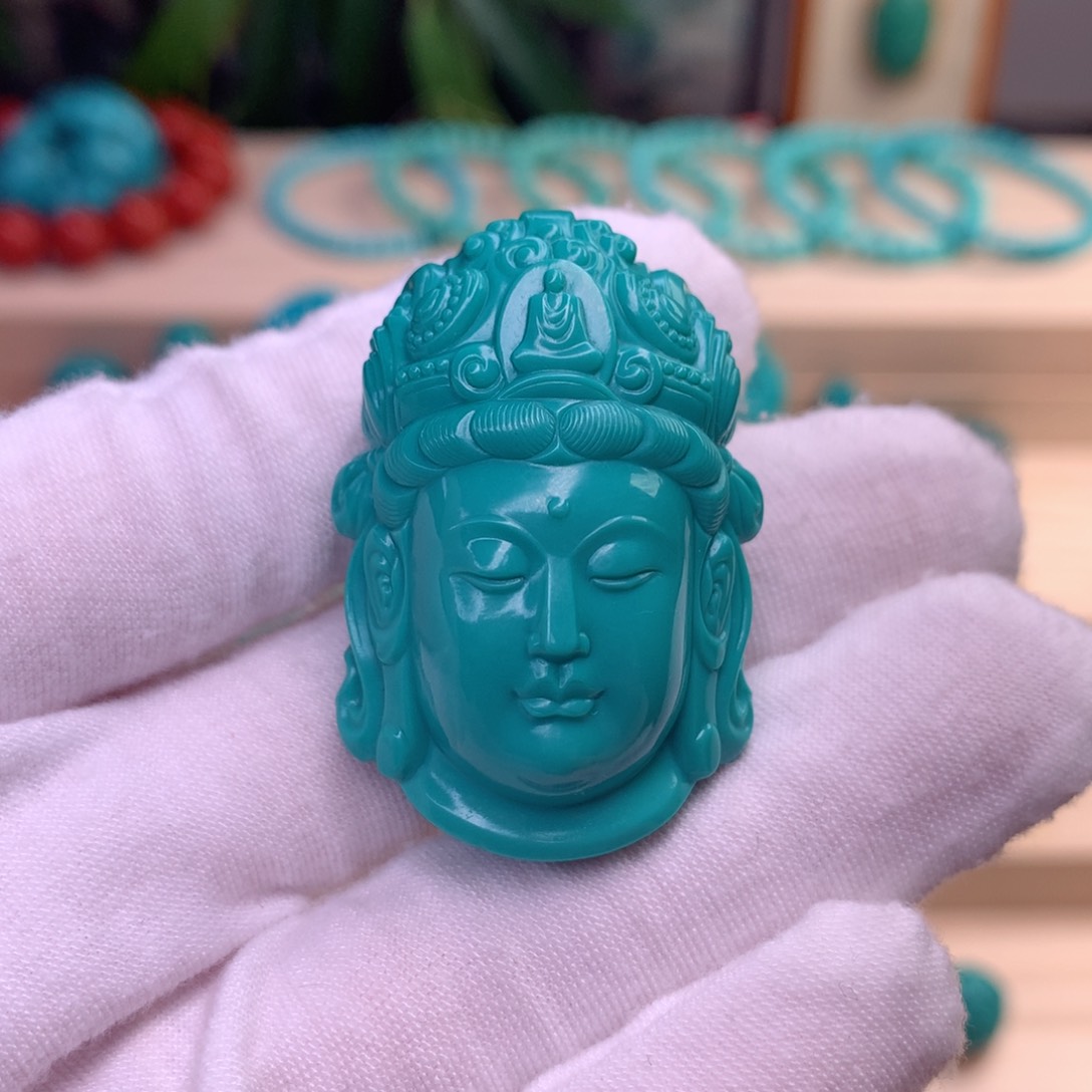 绿松石观音首卡41.2未镶嵌