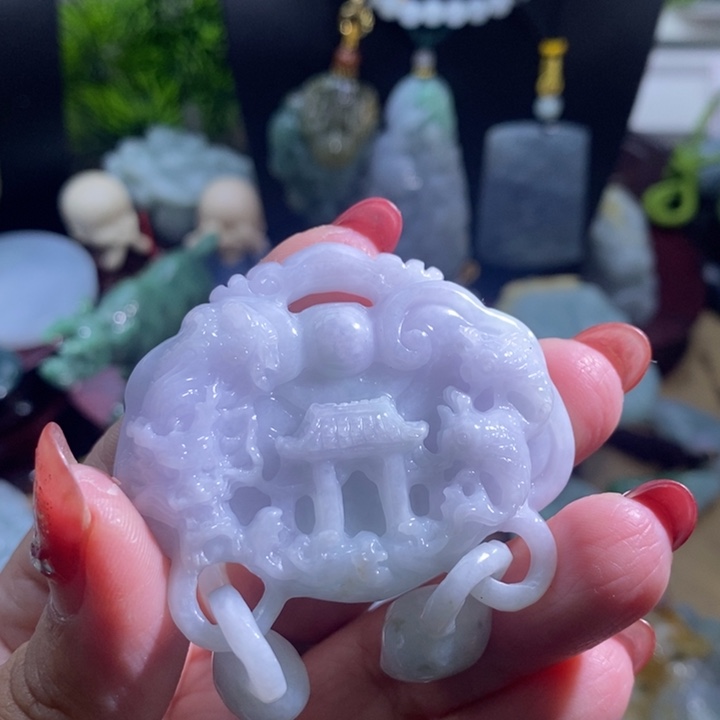 【闪购商品】颈饰未镶嵌翡翠鱼跃龙门