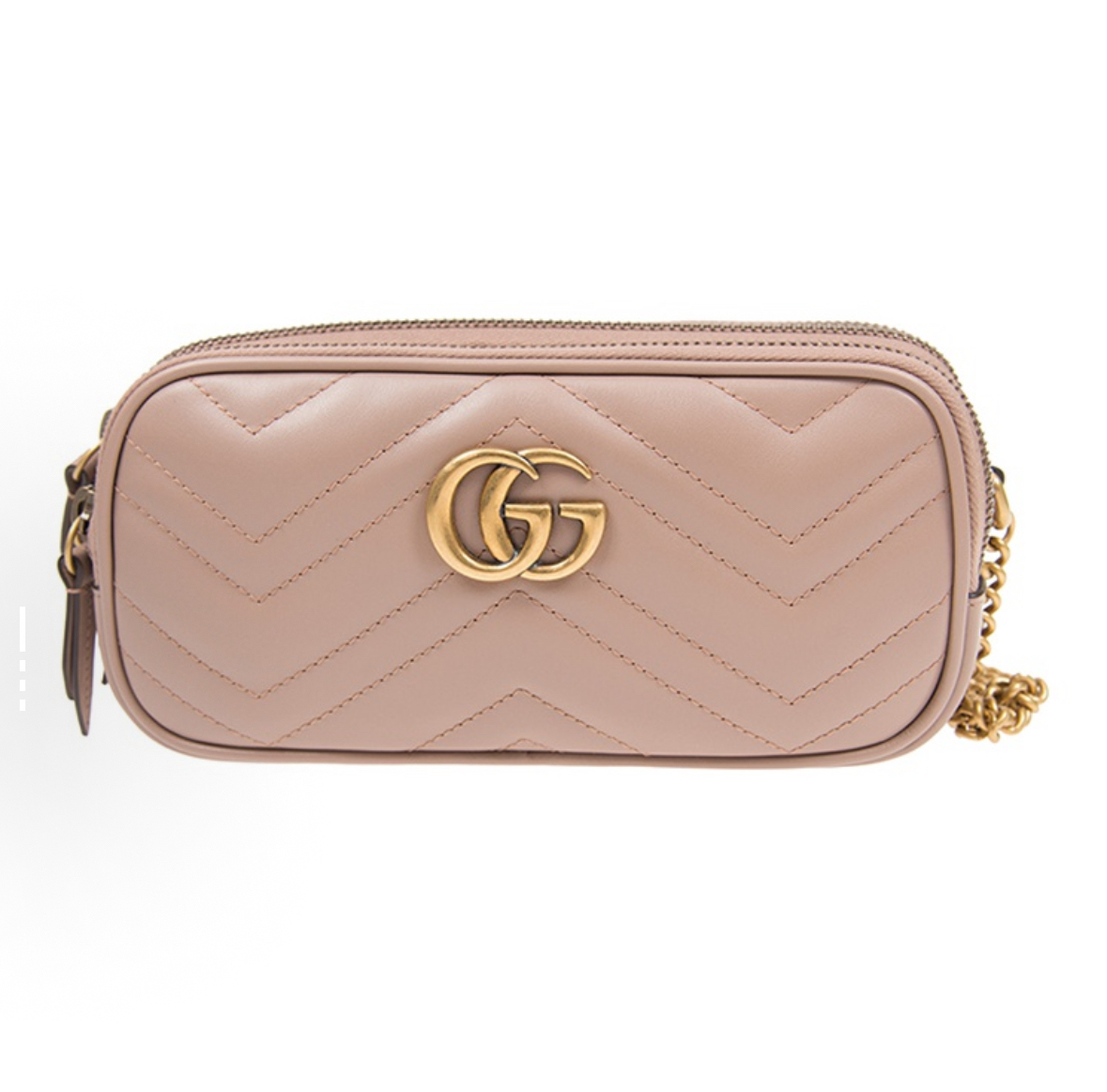 99新 GUCCI/古驰 Gucci 马蒙 奶茶色 手机包 98新