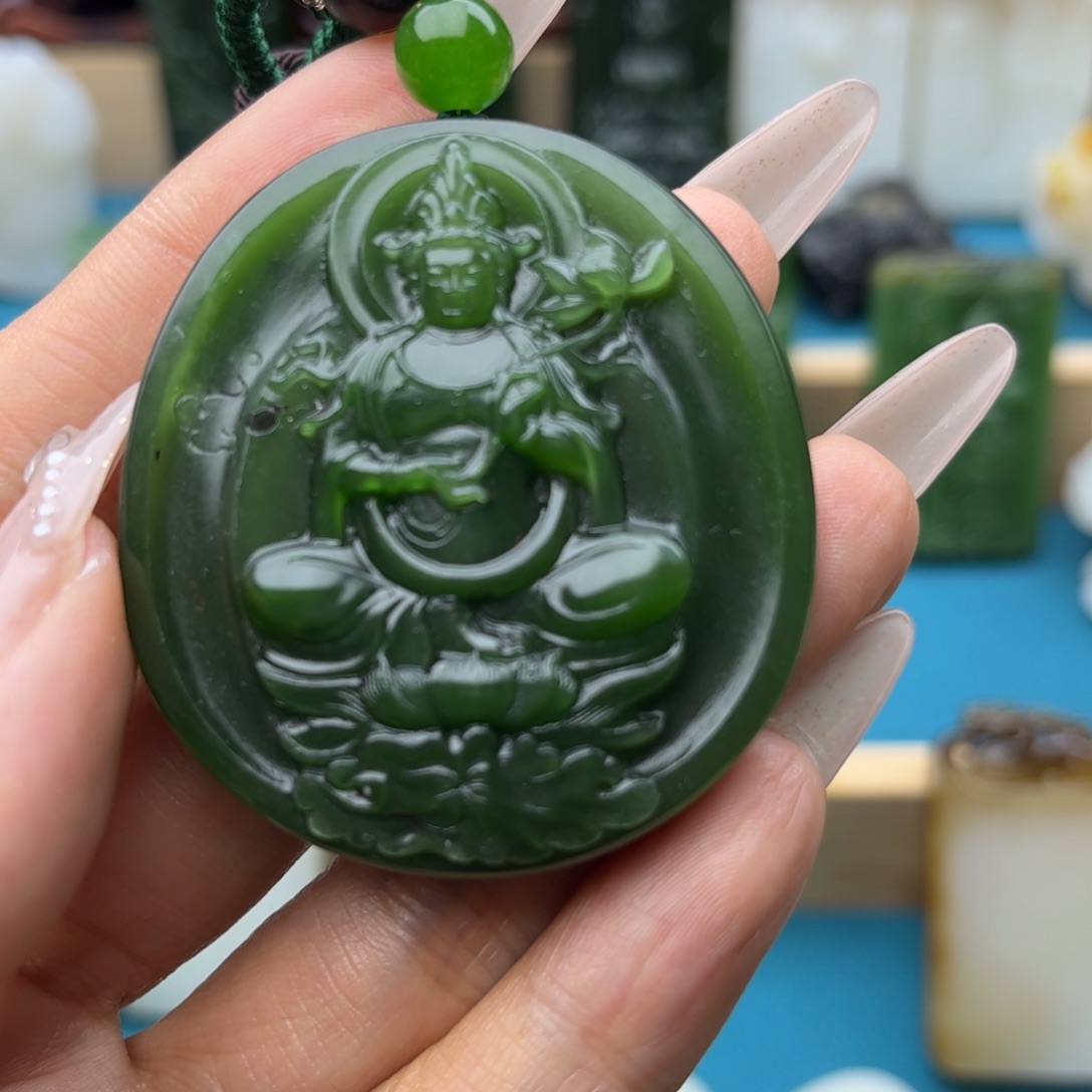 和田玉未镶嵌挂件