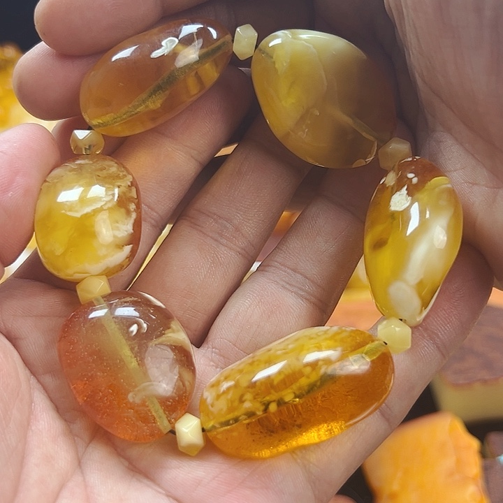 未镶嵌蜜蜡珠宝奇石隔**张单圈