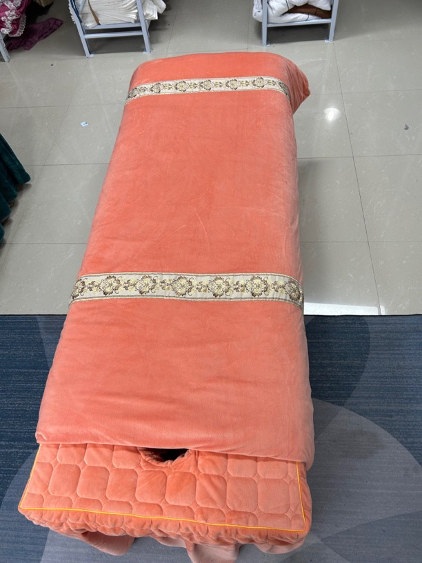 99水晶绒美容床罩四件套加厚保暖特价被套枕套凳子套被芯牛奶绒