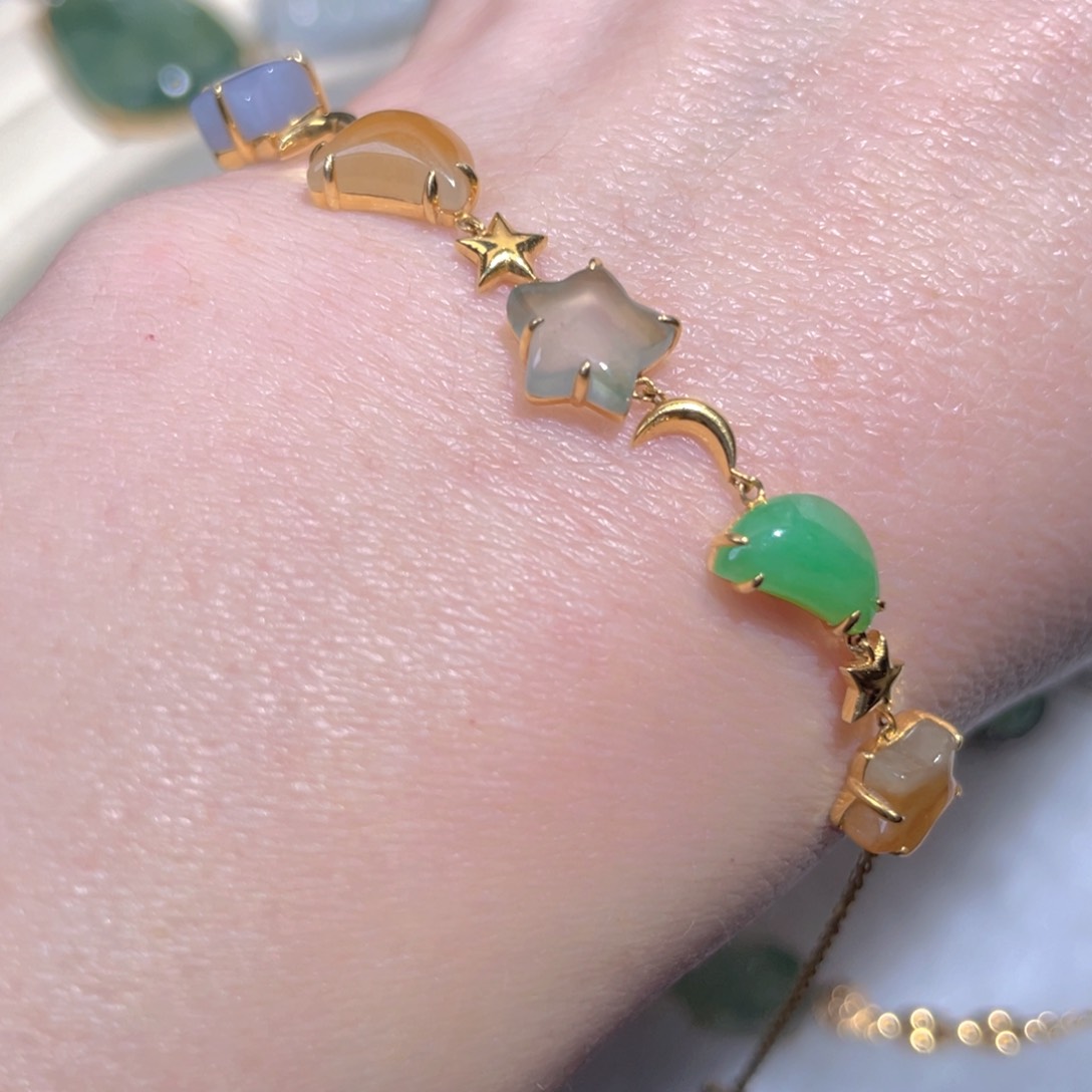 翡翠颈饰18K金镶嵌翡翠