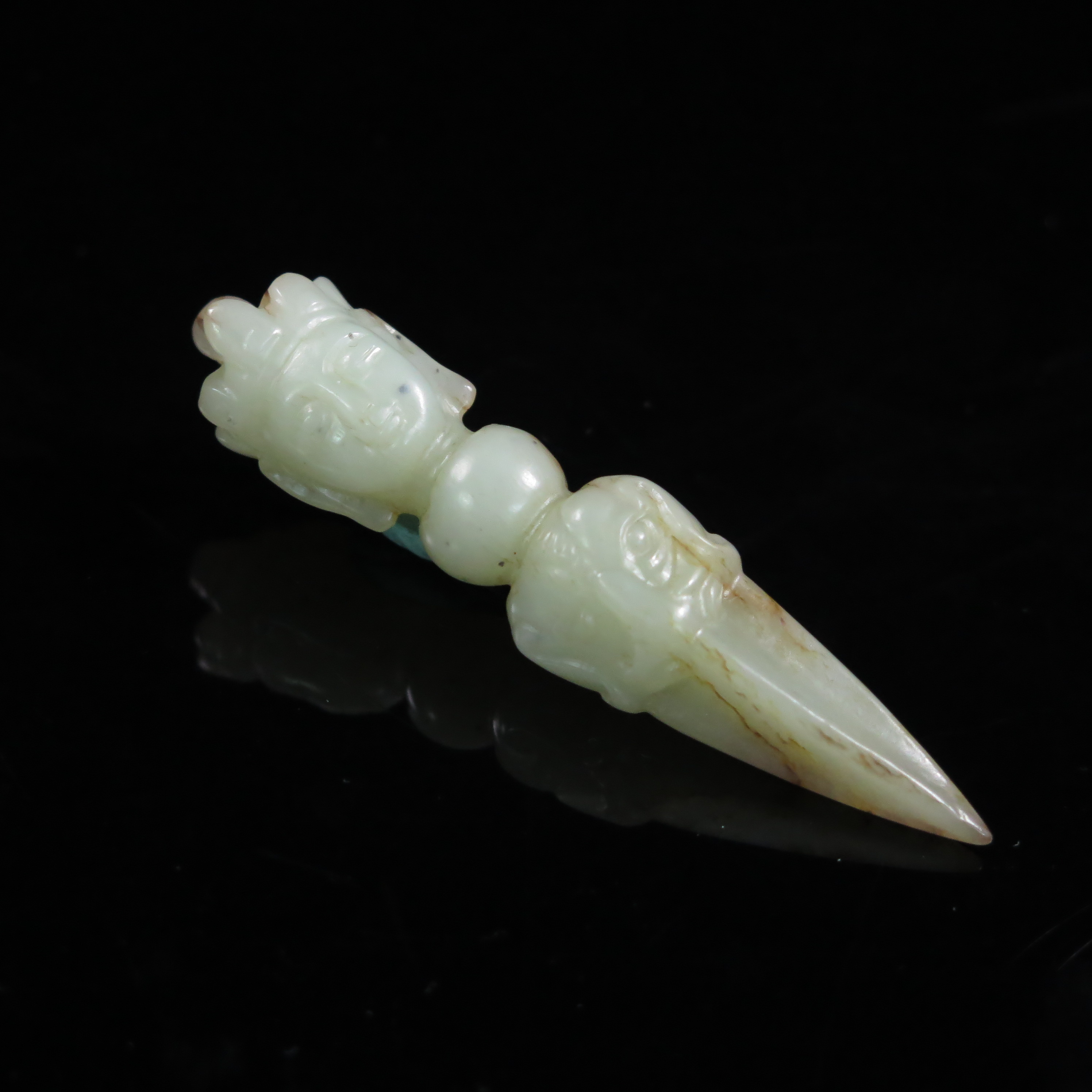 清代佛首玉金刚橛/HY597454/和田玉/槐荫山房