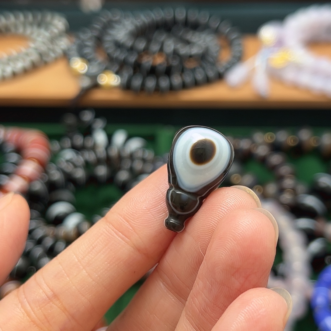 顶***享玛瑙/玉髓合金单珠