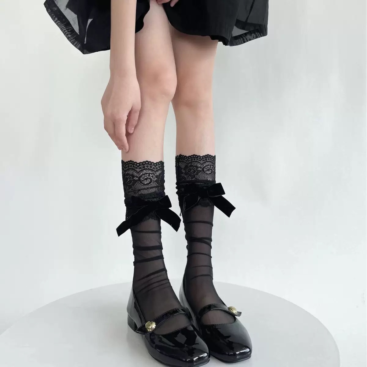 （10-49）补 cha 价 时尚仙女穿搭小腿袜