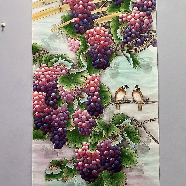 国画林**蚝四尺整纸葡萄