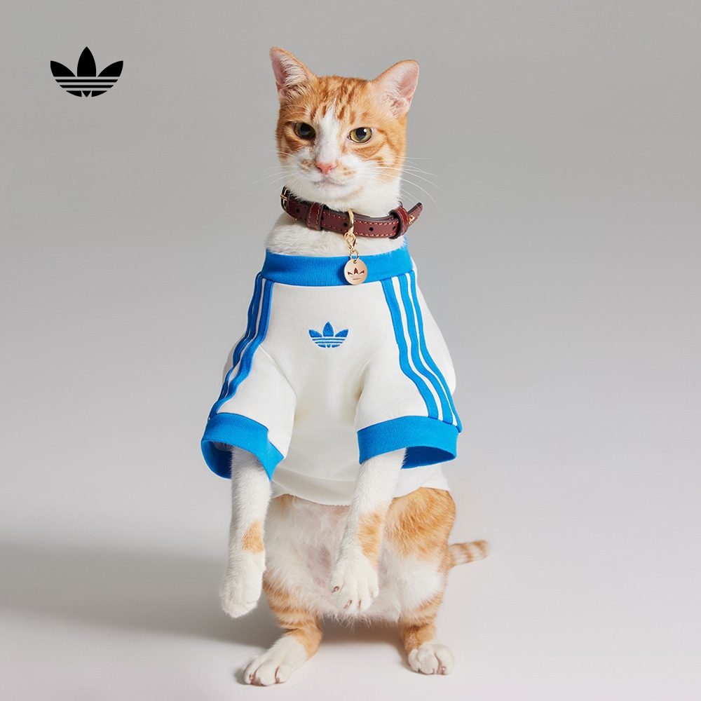 阿迪达斯官方三叶草 宠物衣服三条纹T恤狗狗猫咪adidas KH0120