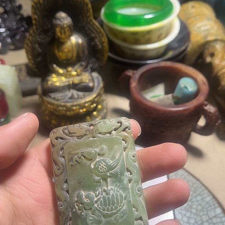 紫金钵盂菩提把件